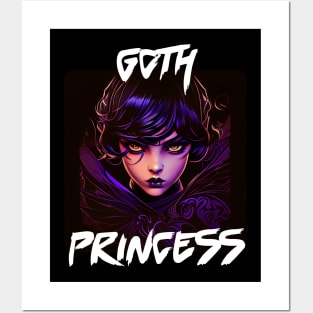 Digital Art Design Of A Goth Princess 3 Posters and Art